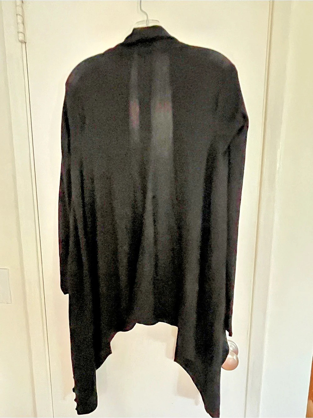 Rick Owens Olmar and Mirta Silk Draped Cardigan in Black Size Medium